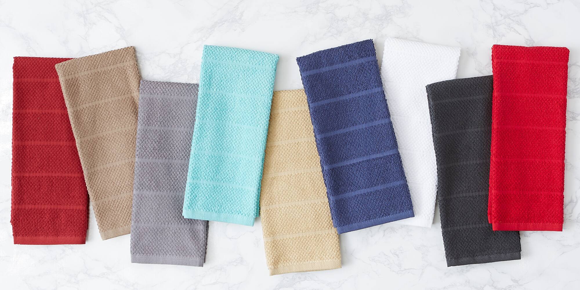 DII® Assorted Stone Basic Chef Terry Dishtowel (Set of 4)